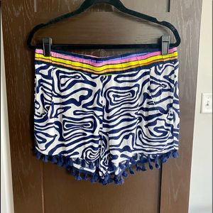 NWOT Trina Turk Zebra Cover-up Shorts - Sz L